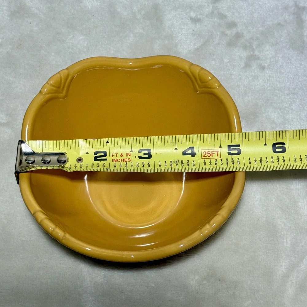 Princess House Pavillion Nesting Bowl Set of 3 Green Orange Yellow Scalloped Rim